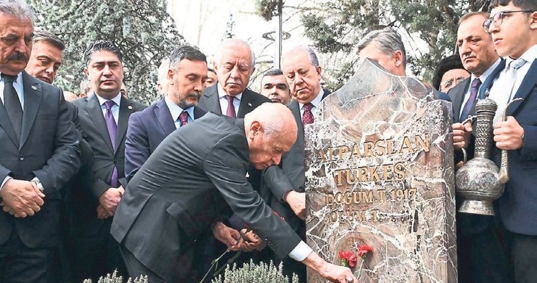 Bahçeli, Türkeş’in mezarını ziyaret etti