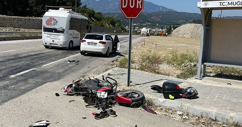 Muğla’da otomobille çarpışan motosiklet sürücüsü hayatını kaybetti