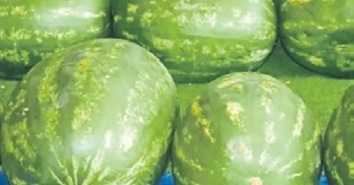 İran karpuzları Manisa pazarında