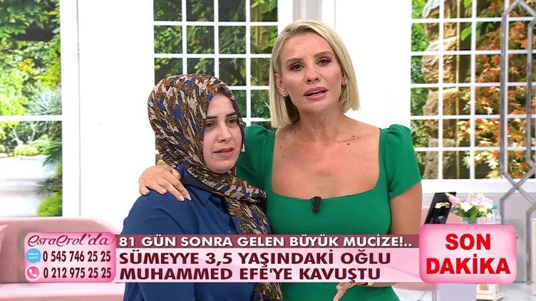 Seksen bir gün sonra bir mucize oldu! Bir anne daha Esra Erol’da evladına kavuştu