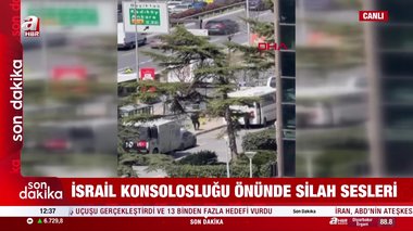 İsrail Konsolosluğu önünde silah sesleri