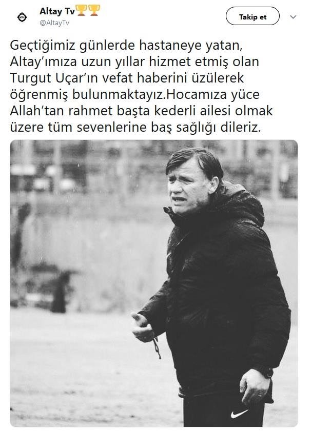 Teknik direktör Turgut Uçar hayatını kaybetti