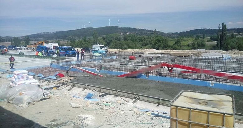 Manisa’da otoyol gişesi inşaatında iş kazası