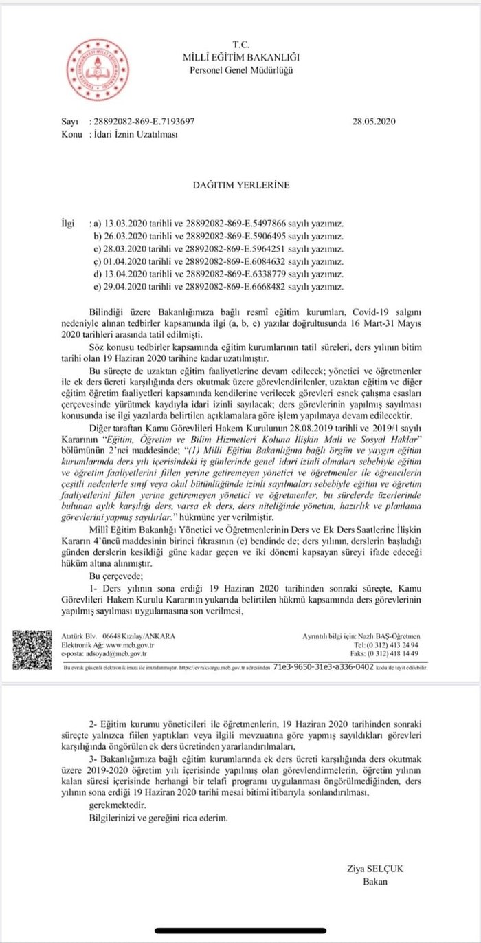 MEB açıkladı: Öğretmenler için idari izin 19 Haziran’a kadar uzatıldı!