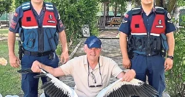 Yaralı leylek için seferber oldular