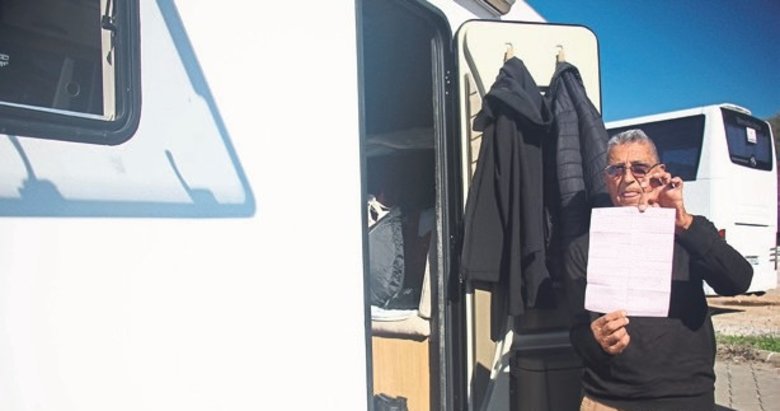Muğla’da karavanda yaşayan emekliye tutanak şoku