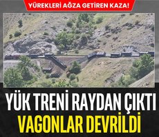 Elazığ’da yük treni raydan çıktı!