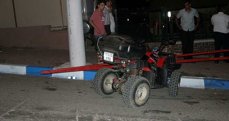 Çanakkale’de ATV aracıyla çelik bariyerlere çarptı yaralandı