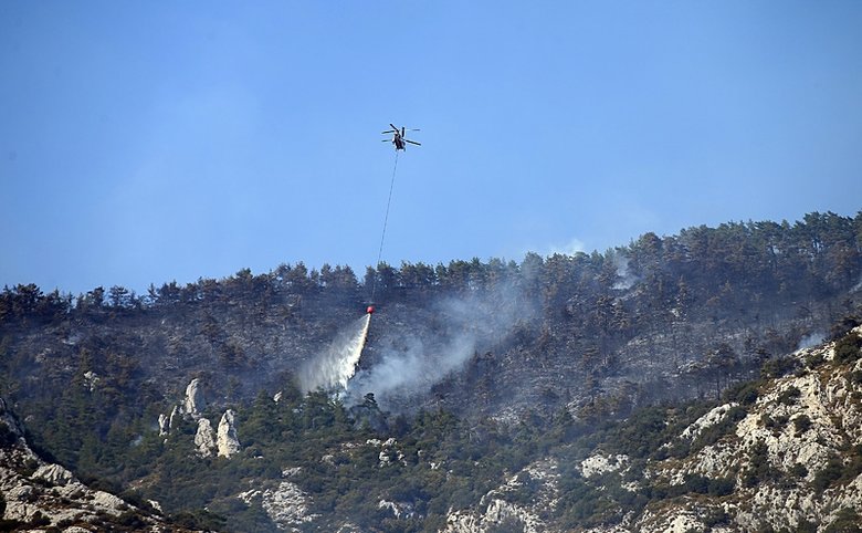 Menteşe yangını 3’ncü günün sonunda kısmen kontrol altında