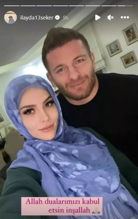 İsmail Balaban’ın eşi İlayda Şeker’den başörtülü paylaşım!