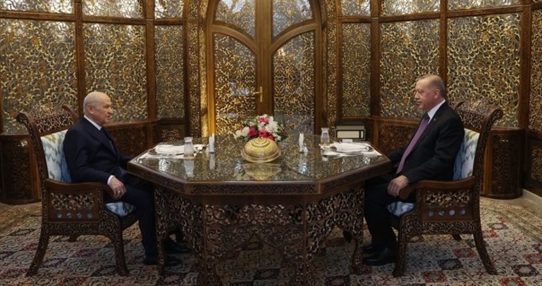Başkan Erdoğan ve Devlet Bahçeli iftar yemeğinde buluştu