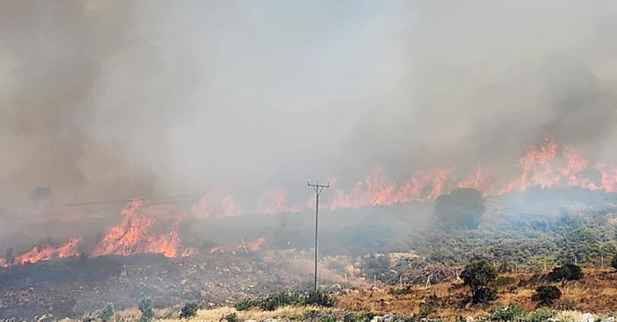 Bir yangın da Çeşme'de