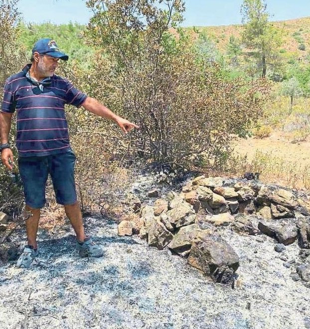 Sabotajcı yangını bu noktadan başlattı