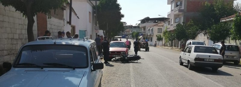 Aydın’da korkunç kaza! Önce motosiklete ardından park halindeki araca çarptı
