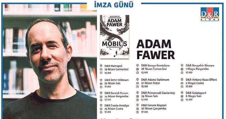 Ödüllü yazar Adam Fawer Türkiye turnesine çıkıyor