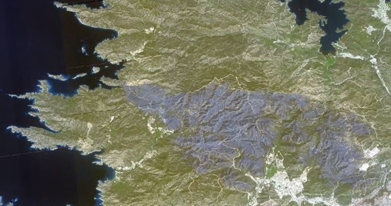 MSB görüntüleri paylaştı! Marmaris’te tahrip olan alanlar uzaydan görüntülendi