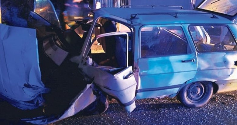 Yağışlı hava kazaya neden oldu