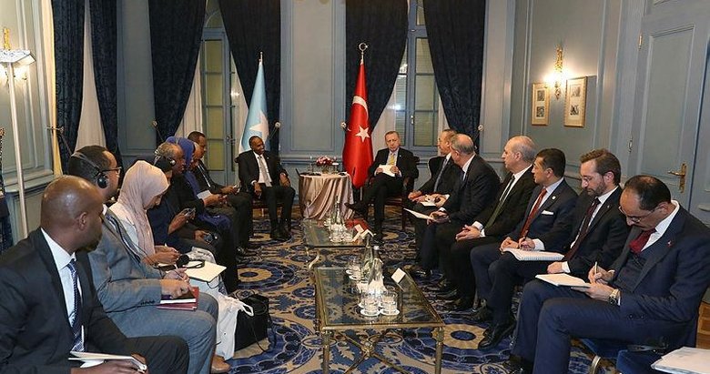 Başkan Erdoğan, Cenevre’de Somali Başbakanı Kayre’yi kabul etti