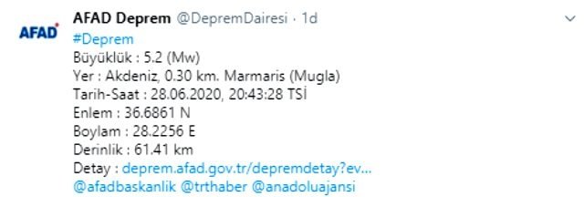 Ege'de korkutan deprem!