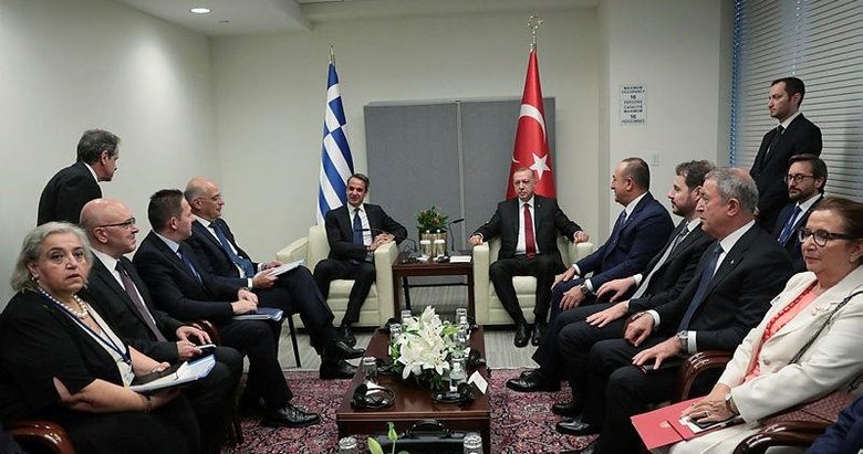 Başkan Erdoğan, Yunan Başbakan Miçotakis ile görüştü