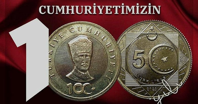 100’üncü yıla özel 5 Türk Lirası basıldı
