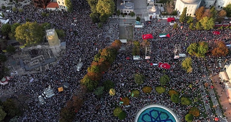 Ayasofya Meydanı’nda büyük Filistin mitingi