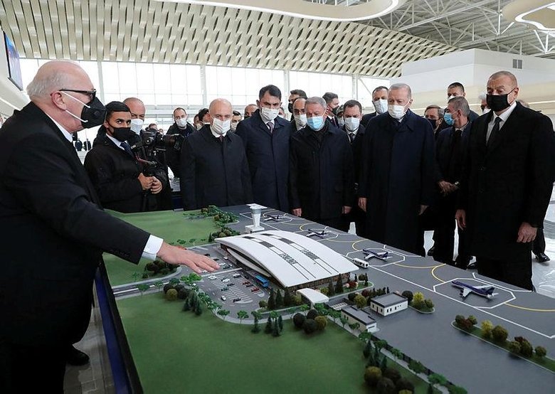 Karabağ’daki Fuzuli Havalimanı’nın açılışını Başkan Erdoğan ve Aliyev yaptı