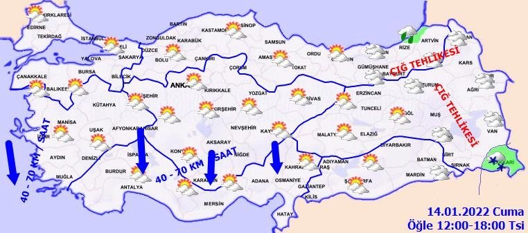 Meteoroloji il il açıkladı! Ege ve İzmir için kritik uyarı! 14 Ocak 2022 hava durumu raporu