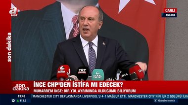 Muharrem İnce’den canlı yayında CHP’den istifa açıklaması!