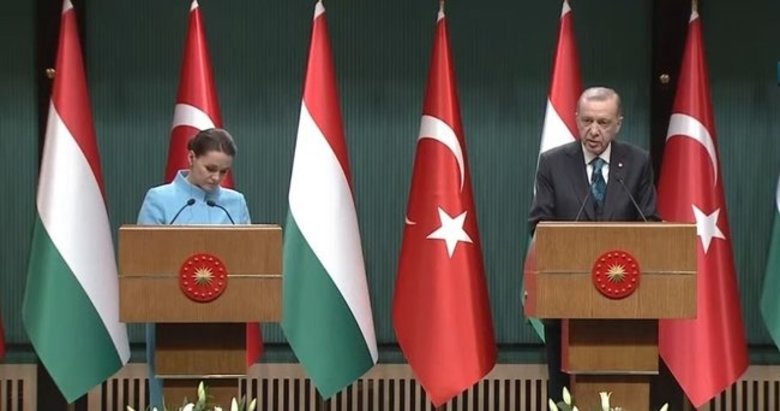 Macaristan Cumhurbaşkanı Ankara’da... Başkan Erdoğan’dan önemli mesajlar