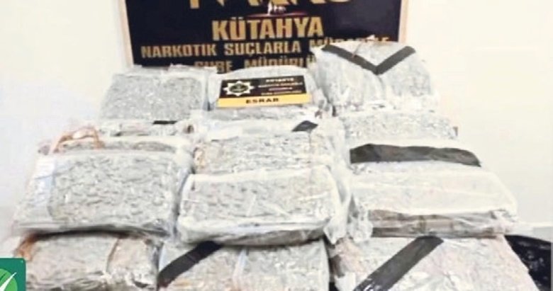 Kütahya’da 42 kilo esrar ele geçirildi