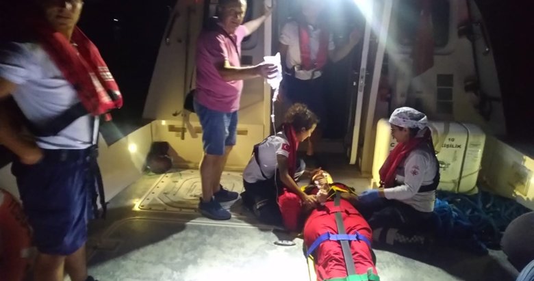 Muğla’da gezi teknesindeyken epilepsi nöbeti geçirdi