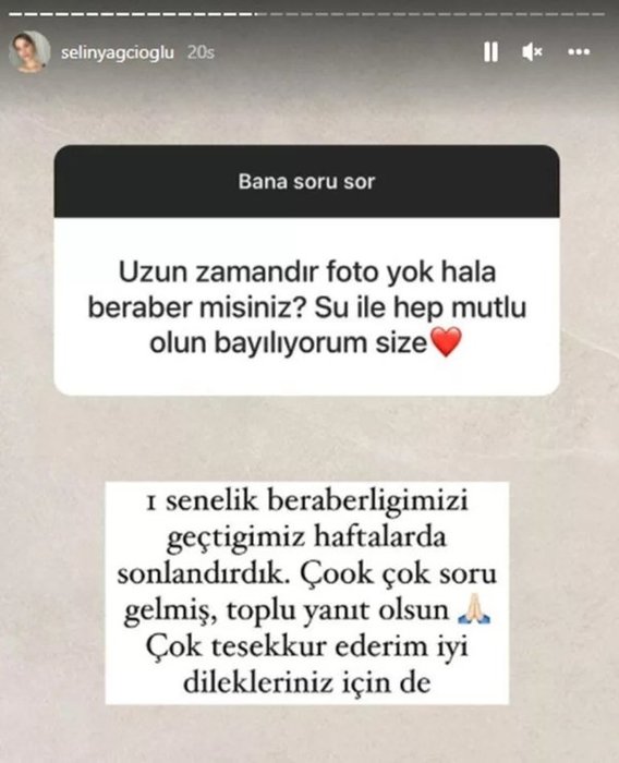Oyuncu Berk Atan ve sosyal medya fenomeni Selin Yağcıoğlu ayrıldı