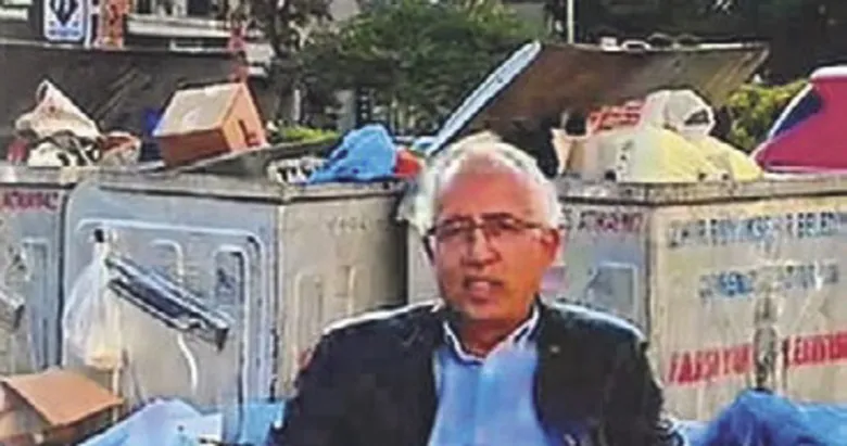 Çöplere karşı sandalyeli protesto