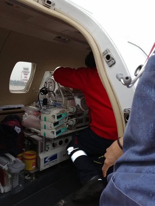 Ambulans uçak, Ceren bebek için havalandı