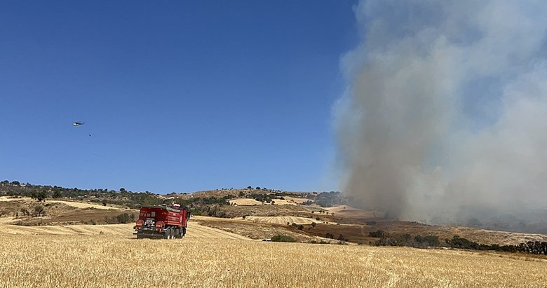 Çanakkale’de tarım arazisinde yangın! Müdahale sürüyor