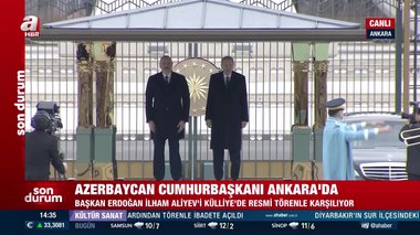 Azerbaycan Cumhurbaşkanı Aliyev Ankara’da! Resmi törenle karşılandı