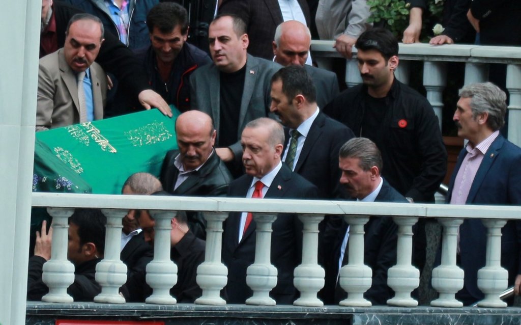 Başkan Erdoğan cenaze törenine katıldı