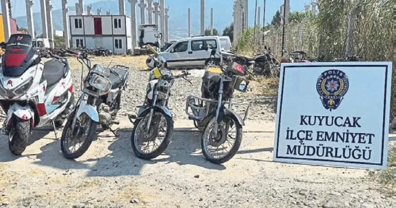 Kuyucak’ta motosiklet fareleri yakayı ele verdi