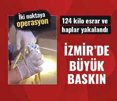 İzmir’de 124 kilo esrar ele geçirildi