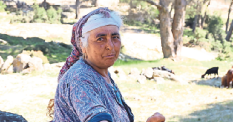 Beşparmak Dağları’nın 60 yaşındaki çoban Rukiye’si