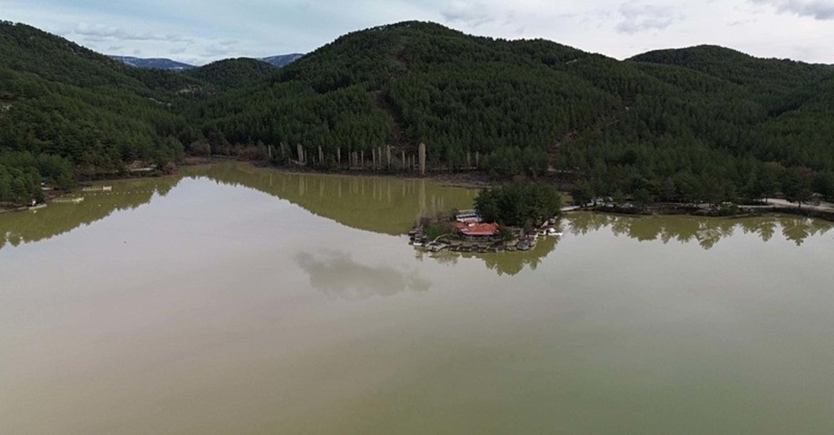 Muğla'da Ula Göleti'nde rekor yağış