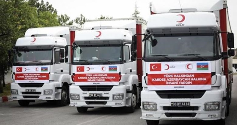 Türk Kızılay’dan Azerbaycan’a yardım konvoyu