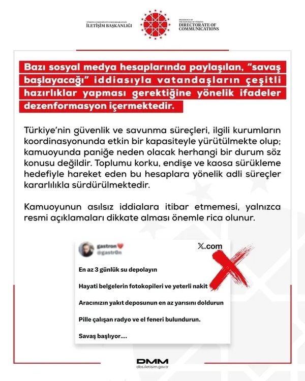 DMM’den ’savaş hazırlığı’ iddialarına yalanlama