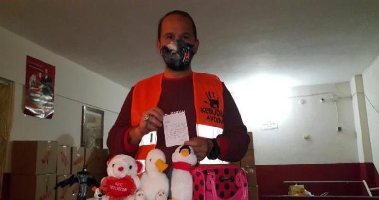 Yardım kolisinden çıkan not duygulandırdı