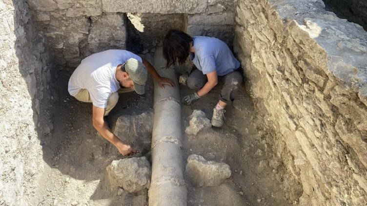 Kazı çalışmalarında ortaya çıktı! Çanakkale’de 2 bin yıllık temiz su iletim hattı bulundu