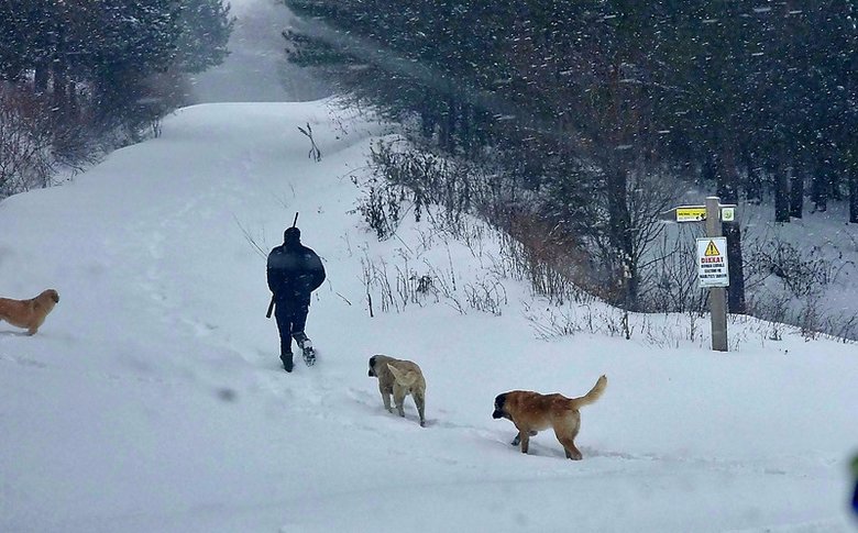 Kar kalınlığı 40 santimetreye ulaştı, yol trafiğe kapandı