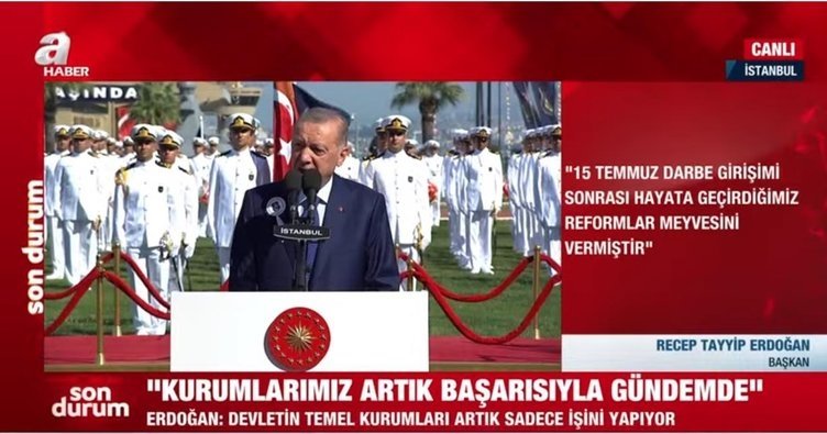 Başkan Erdoğan’dan Deniz Harp Okulu Diploma Töreni’nde önemli açıklamalar
