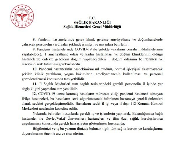 Son dakika: Özel ve Vakıf hastaneleri salgın pandemi hastanesi ilan edildi