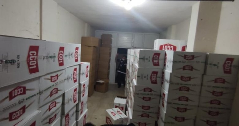 Manisa’da 5 milyon 270 bin adet bandrolsüz makaron ele geçirildi